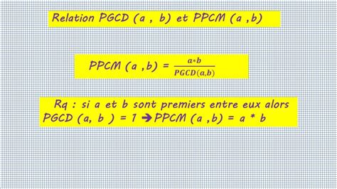 Relation Pgcd Ppcm Hajereducation