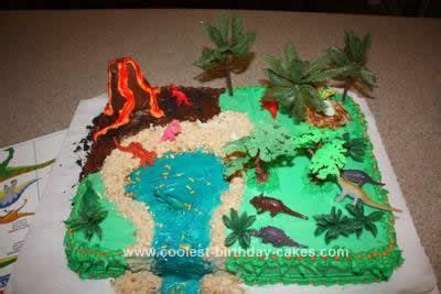 Coolest Dinosaur Scene Cake Design | Birthday sheet cakes, Dinosaur ...