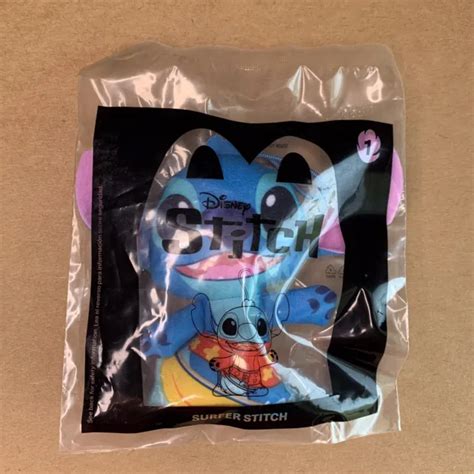 Lilo Stitch Disney Surfer Stitch Mcdonalds Happy Meal Toy Sealed