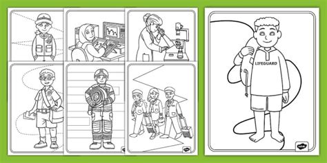 Jobs In The Community Coloring Sheets Teacher Made