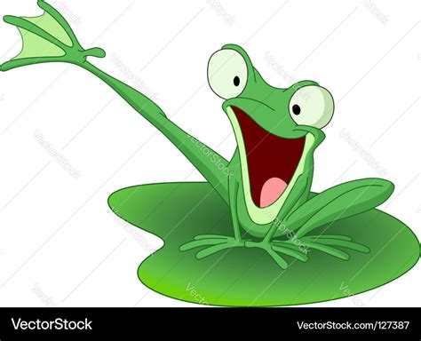 Happy Frog Royalty Free Vector Image Vectorstock