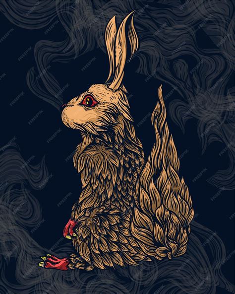 Premium Vector | Rabbit illustration from side view