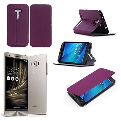 Etui Coque Asus Zenfone 3 Deluxe ZS570KL 5 7 Pouces Violet Housse