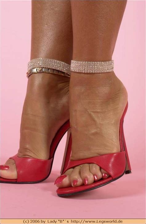 Lady Barbara Red Mules Heels Funky Heels High Heels Stilettos