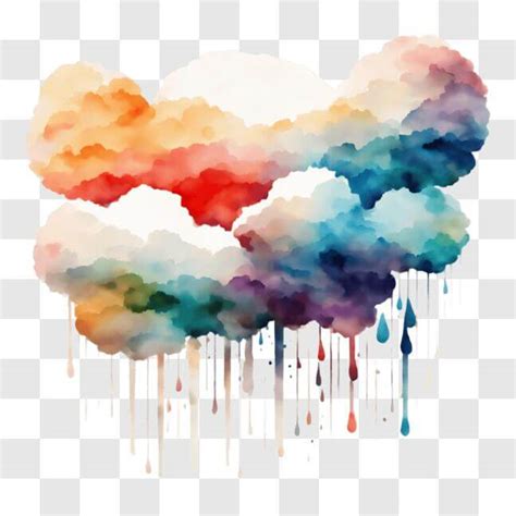 Descarga Colorida Nube Abstracta Con Salpicaduras De Pintura Pngs En