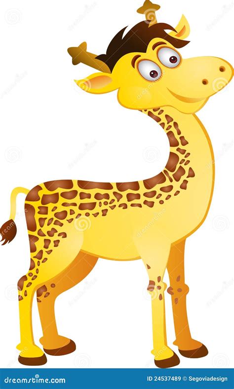 Funny Giraffe Cartoon Stock Vector Illustration Of Nature 24537489