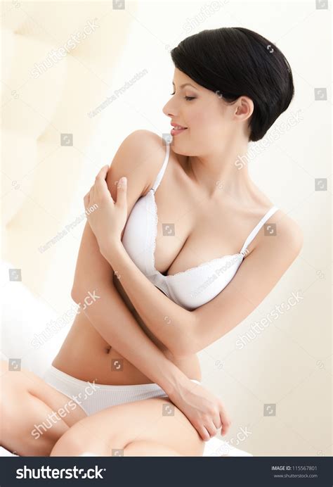 Portrait Halfnaked Woman Crossed Arms Stock Photo Shutterstock