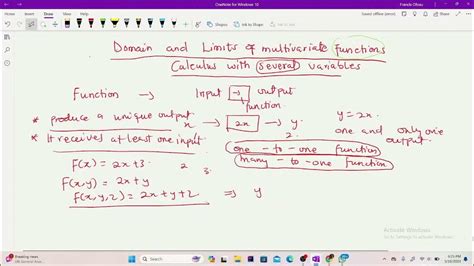 Domain And Limits Of Multivariate Functions Youtube