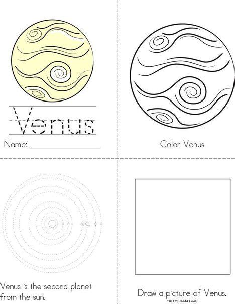 My Venus Book From Venus Space Activities For Kids