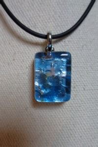 MEDAGLIA Bijoux En Verre De Murano Fusing Couleur Bleu Et Feuille D