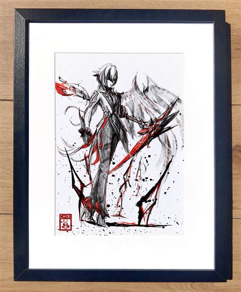 Fanart Print Arlecchino Genshin Impact Print - Etsy