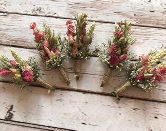 Beautiful Rosebud Thistle Bespoke Wedding Buttonholes Made Etsy