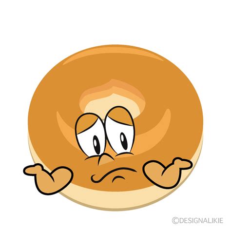 Free Troubled Bagel Cartoon Character Clipart Charatoon