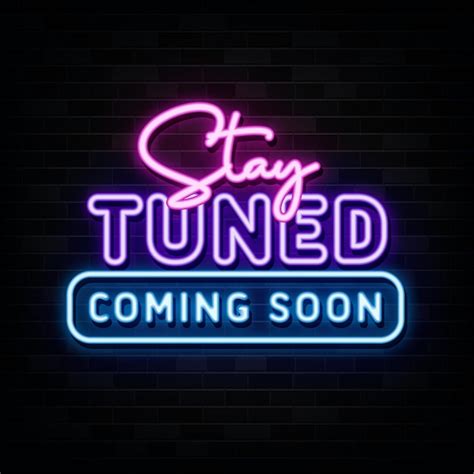 Premium Vector Stay Tuned Neon Sign Neon Symbol