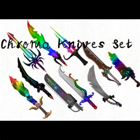 Mm2 Chroma Knives Set Murder Mystery 2 Game Items Gameflip