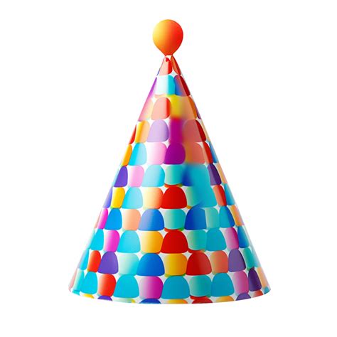 Colorful Birthday Party Hat Isolated On Transparent Background 44813747 Png