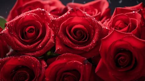 Premium Photo | Red Roses Bouquet for Valentine's Day