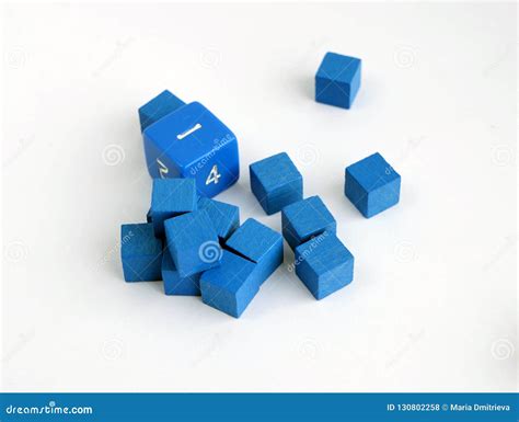 Dice Cubes And Chips Board Games On A Bright Background Editorial