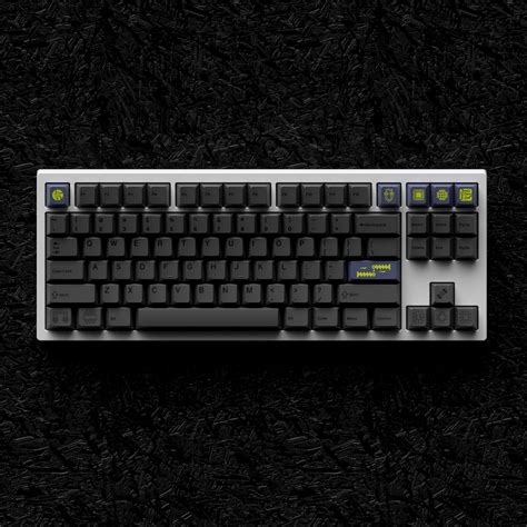 Gmk Techno Grey Cherry Custom Keycap Set Gmk Keycaps