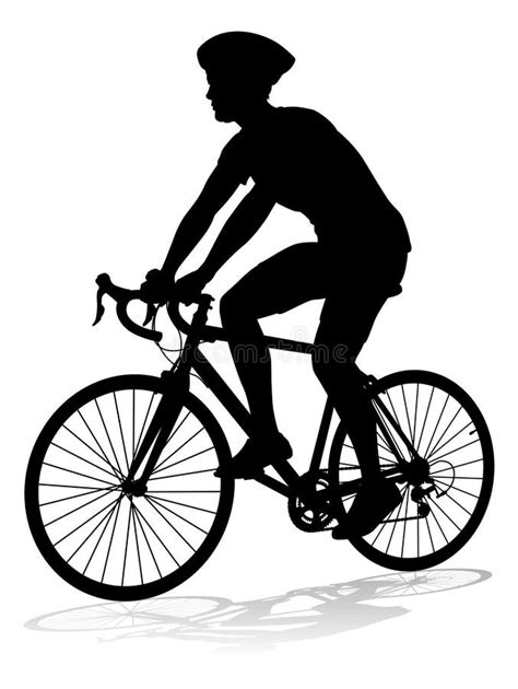 Silhouette Ciclista Y Ciclista Ilustraci N Del Vector Ilustraci N De