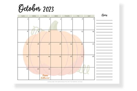 19 Free Fall Calendar Printables