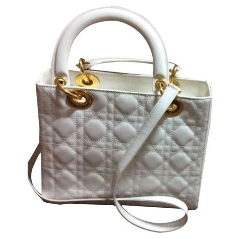 Lady Dior Cuir Vernis Blanc Ref 126866 Joli Closet