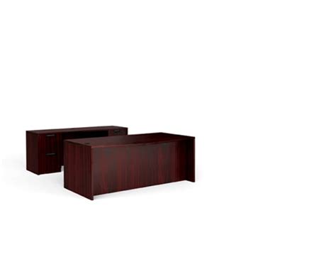 Offices To Go Executive Desk and Credenza Desk set with Locking File ...