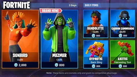 New Sunbird And Mezmer Fortnite Item Shop March 8th New Fortnite