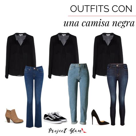 Cómo combinar una camisa negra Project Glam