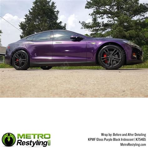 KPMF K75400 Gloss Purple Black Iridescent Vinyl Wrap K75465 Purple