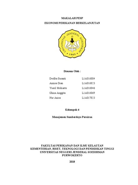 Makalah Ekonomi Perikanan Berkelanjutan Lengkap Pdf