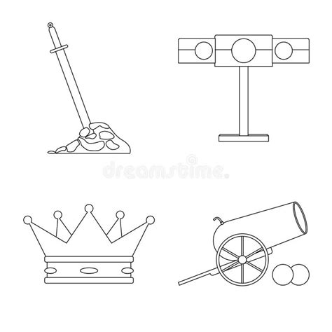 Concep O Vetorial Do Patrim Nio E S Mbolo Antigo Conjunto De Cones Do