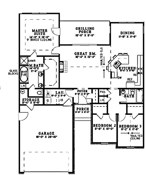 Ranch Style House Plan 3 Beds 2 Baths 1483 Sqft Plan 17 3010