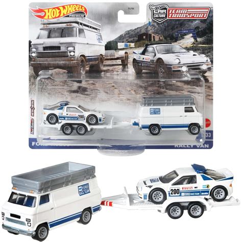 Hot Wheels Zestaw 2 pojazdów Ford RS200 Rally Van Mattel Sklep EMPIK