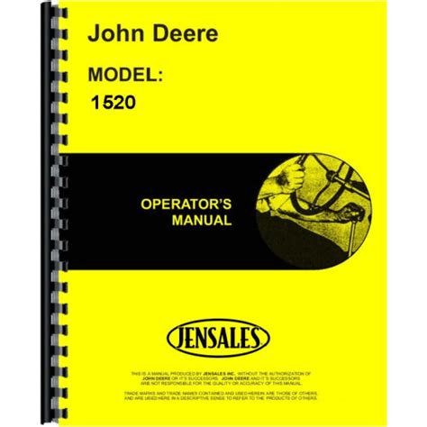 John Deere 1520 Tractor Operator's Manual