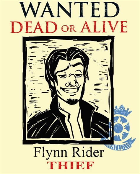 Flynn Rider Wanted Poster Printable