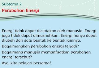 Lengkap Kunci Jawaban Tematik Kelas Tema Energi Dan Perubahanya