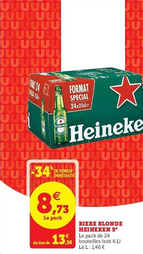 Promo Bi Re Blonde Heineken De Remise Imm Diate Chez Super U