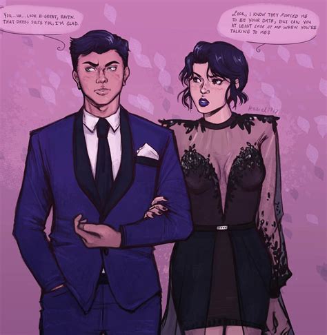 raven  damian wayne fanart kasieli   borrow