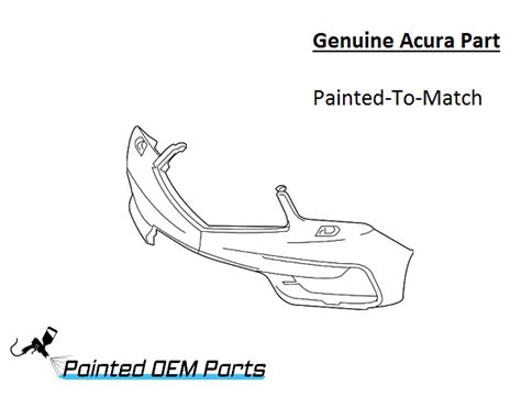 Painted Acura Mdx Front Bumper Cover Genuine Oem