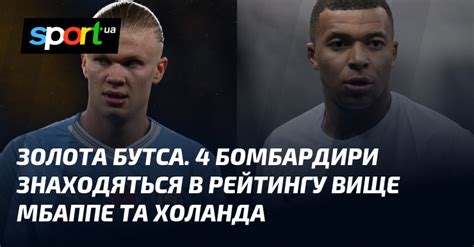 Золота бутса. 4 бомбардири знаходяться в рейтингу вище Мбаппе та Холанда