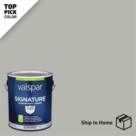 Valspar Signature Satin Granite Dust 5006 1c Latex Interior Paint Primer 1 Gallon In The