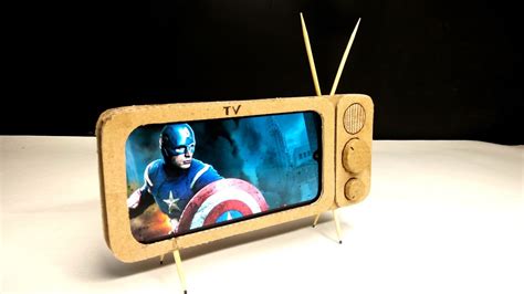 Diy Cardboard Tv How To Make Mini Cardboard Tv Easy Handmade Craft