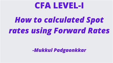 Spot Rate Forward Rate Formula Quant Rl