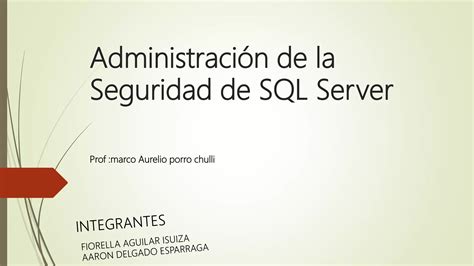 Admnistracion De La Seguridad Ppt