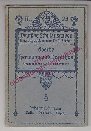 Hermann Und Dorothea Deutsche Schulausgaben Nr Um By