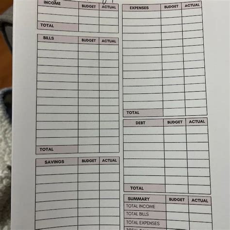 Paycheck Budget Overview Template Printable Paycheck Budget