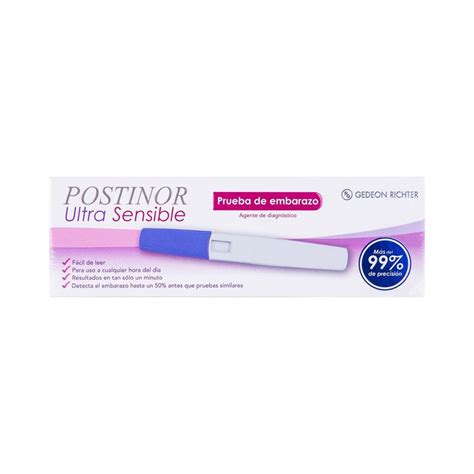 Prueba De Embarazo Postinor Ultra Sensible 1 Pieza Farmacias Klyns