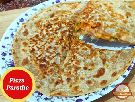 पिज़्ज़ा स्टफ्ड पराठा रेसिपी Pizza Stuffed Cheese Paratha Recipe