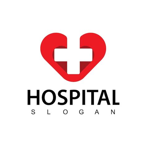 Vetor de design de logotipo de hospital de saúde Vetor Premium